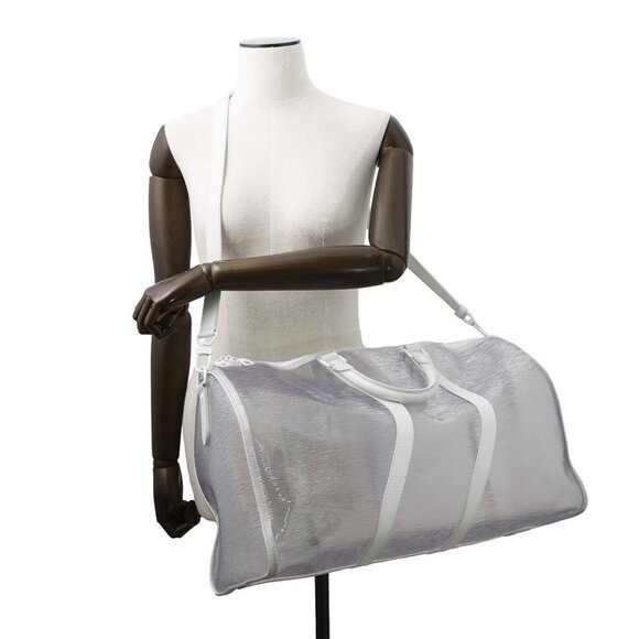 LOUIS VUITTON Epi Leather Plage Keepall Bandouliere Size 50 PVC White - Picture 4 of 16